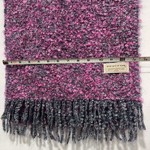 MUCROS Weavers Workshop Hand Woven Purple Pink Blue Ireland Scarf EUC - Picture 3 of 5
